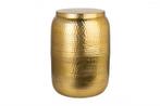 Handgemaakte bijzettafel ORIENT STORAGE 50cm goud gehamerd, Huis en Inrichting, Ophalen of Verzenden, Nieuw