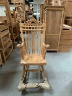Schommelstoel van teakhout voordelig te koop bij Indoteak, Huis en Inrichting, Stoelen, Nieuw, Hout, Eén
