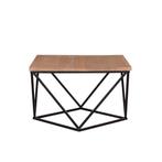 Salontafel Geometric - 60 cm - Donker massief eiken | Zwart