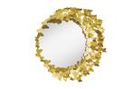 Decoratieve wandspiegel BUTTERFLY 80cm goud metalen ronde, Nieuw, Ophalen of Verzenden