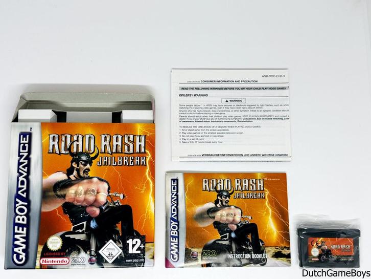 Gameboy Advance / GBA - Road Rash - Jailbreak - EUR - VGC, Spelcomputers en Games, Games | Nintendo Game Boy, Gebruikt, Verzenden