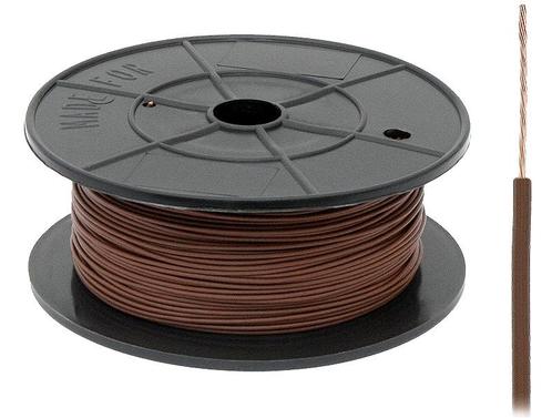 FLRY -B kabel - 1x 1,00mm - Bruin - Rol 100 meter, Doe-het-zelf en Verbouw, Overige Doe-het-zelf en Verbouw, Nieuw, Ophalen of Verzenden