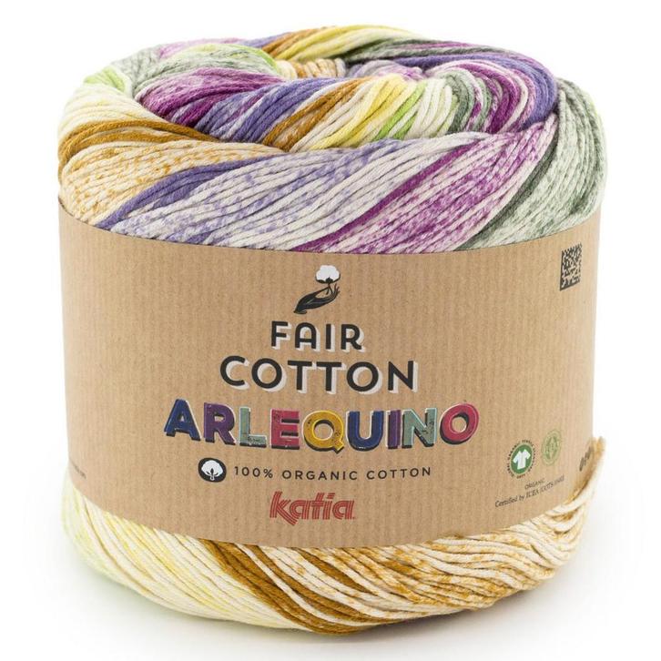 Katia Fair Cotton Arlequino - 251 Limonade - Biologisch Ka, Hobby en Vrije tijd, Breien en Haken, Ophalen of Verzenden
