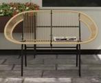Comfortabele 2-zits Rotan Design Tuinbank met Rugleuning, Tuin en Terras, Verzenden, Nieuw