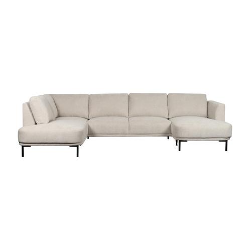 SALE: -17% Woonexpress Hoekbank Andelst - Stof Mito Naturel, Huis en Inrichting, Banken | Bankstellen, Nieuw, Overige materialen