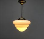 Plafondlamp - Opaline glas - Schoollamp / Hallamp, Antiek en Kunst, Antiek | Lampen