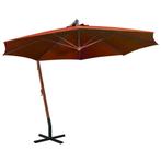 vidaXL Zweefparasol met paal 3,5x2,9 m massief vurenhout, Verzenden, Nieuw, 3 tot 4 meter, Zweefparasol
