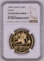 Gouden China Panda 1 oz 1989 PF69 UCAM NGC gecertificeerd, Goud, Oost-Azië, Losse munt, Verzenden