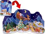 Bijzondere 3D kerstkaart drieluik met kerstman &amp; rendier, Verzenden, Nieuw