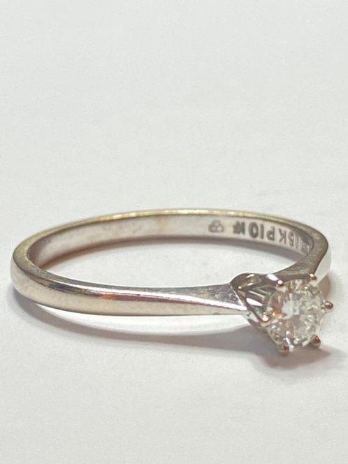 Zonder Minimumprijs - Ring - 18 karaat Witgoud - 0.19ct. tw., Sieraden, Tassen en Uiterlijk, Ringen