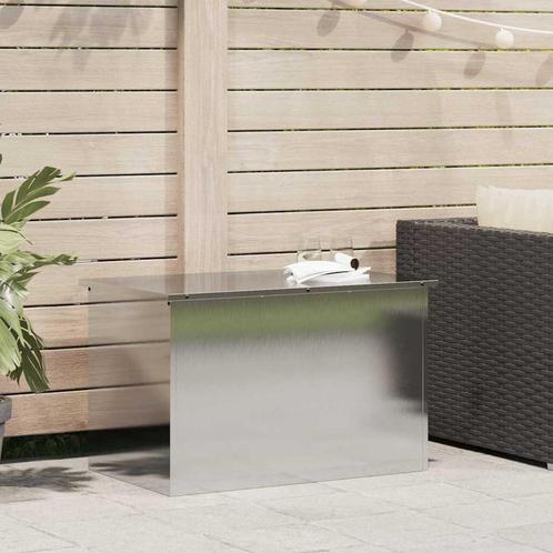 vidaXL Buitenopslagdoos Zilver 80 x 50.5 x 50 cm Roestvrij, Huis en Inrichting, Woonaccessoires | Kisten, Nieuw, Verzenden