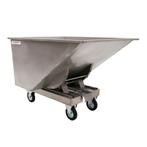 Kantelbak 600 liter met nylon wielen Roestvrij Staal, Verzenden