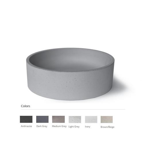 Opzet Waskom Urbi et Orbi Circum 48S Beton Rond 39x12 cm, Doe-het-zelf en Verbouw, Sanitair, Overige typen, Nieuw, Ophalen of Verzenden