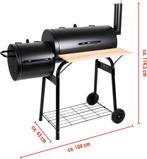 2dekans | BBQ Collection 2-in-1 Smoker BBQ - Houtskool, Tuin en Terras, Houtskoolbarbecues, Ophalen of Verzenden, Zo goed als nieuw