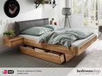 Houten bed Vancouver - 140 t/m 200 - Op maat samenstellen!, Bruin, Verzenden, 200 cm, Hout