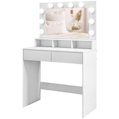 TRUUSK Kaptafel Met LED-verlichting, Kaptafel Met Spiegel, I, Huis en Inrichting, Tafels | Kaptafels, Nieuw, Verzenden
