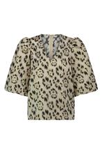 -30% Nukus  Nukus Delilah blouse panter nks02100  maat M, Kleding | Dames, Blouses en Tunieken, Verzenden, Nieuw