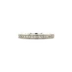 Witgouden rijring met diamant 14 krt* nieuw, Sieraden, Tassen en Uiterlijk, Ringen, Verzenden, Zo goed als nieuw, Wit, Goud