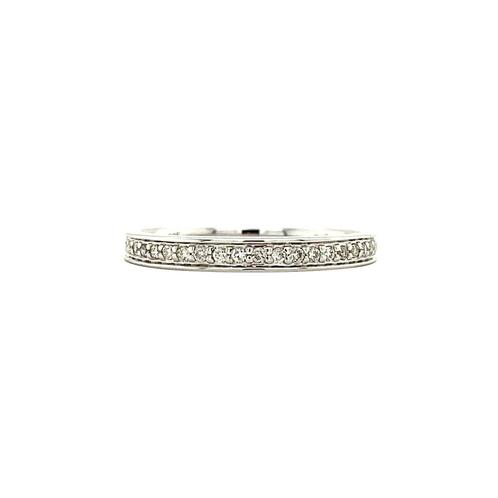 Witgouden rijring met diamant 14 krt* nieuw, Sieraden, Tassen en Uiterlijk, Ringen, Wit, Zo goed als nieuw, Goud, Verzenden