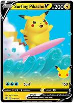 Surfing Pikachu V Pokémon kaart uit de Celebrations serie, Nieuw, Foil, Losse kaart, Verzenden