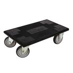 Meubelhondje 60x35 cm Zwart 300 kg Rubber Wiel, Doe-het-zelf en Verbouw, Verzenden, Nieuw