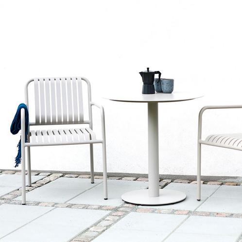Ronde tuintafel ø70 cm | Zandkleurig | Metalen tafel, Huis en Inrichting, Tafels | Eettafels, 50 tot 100 cm, 50 tot 100 cm, Rond