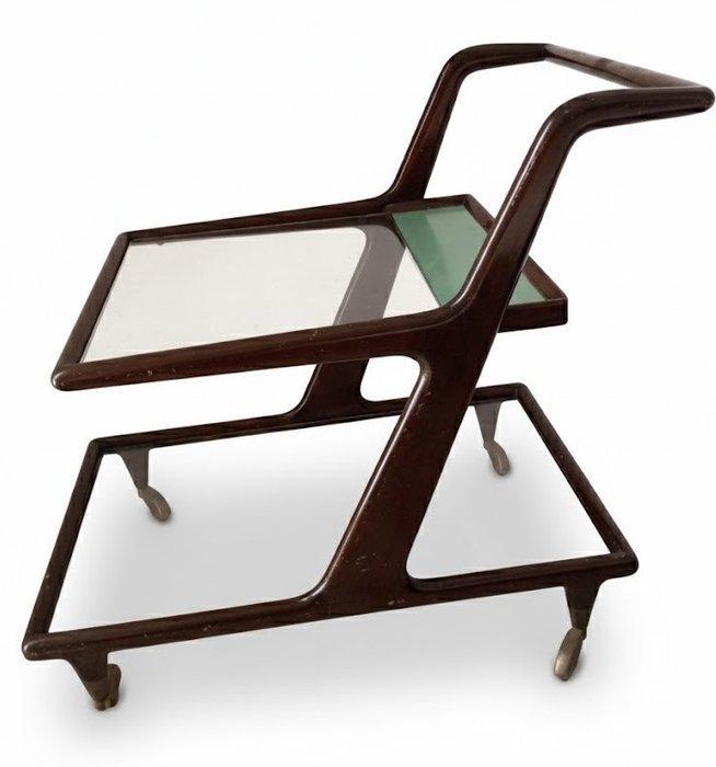 Serveerwagen - Hout, Glas, Metaal, Rubber - Serveertafel, Antiek en Kunst, Kunst | Designobjecten