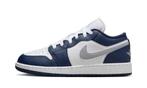 Jordan 1 Low Midnight Navy Wolf Grey (GS), Kleding | Dames, Schoenen, Nieuw