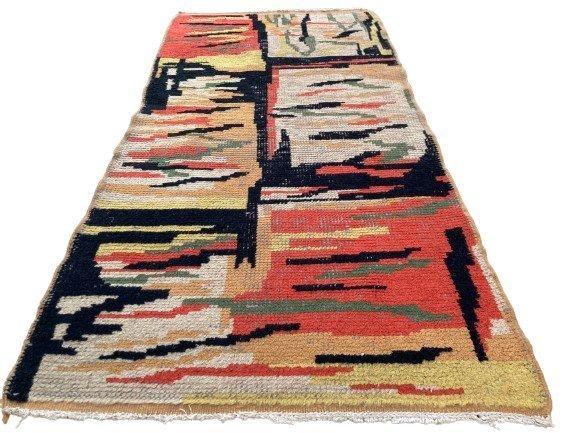 Mid-century modern Vintage abstract handgeweven kunst -, Antiek en Kunst, Kunst | Designobjecten