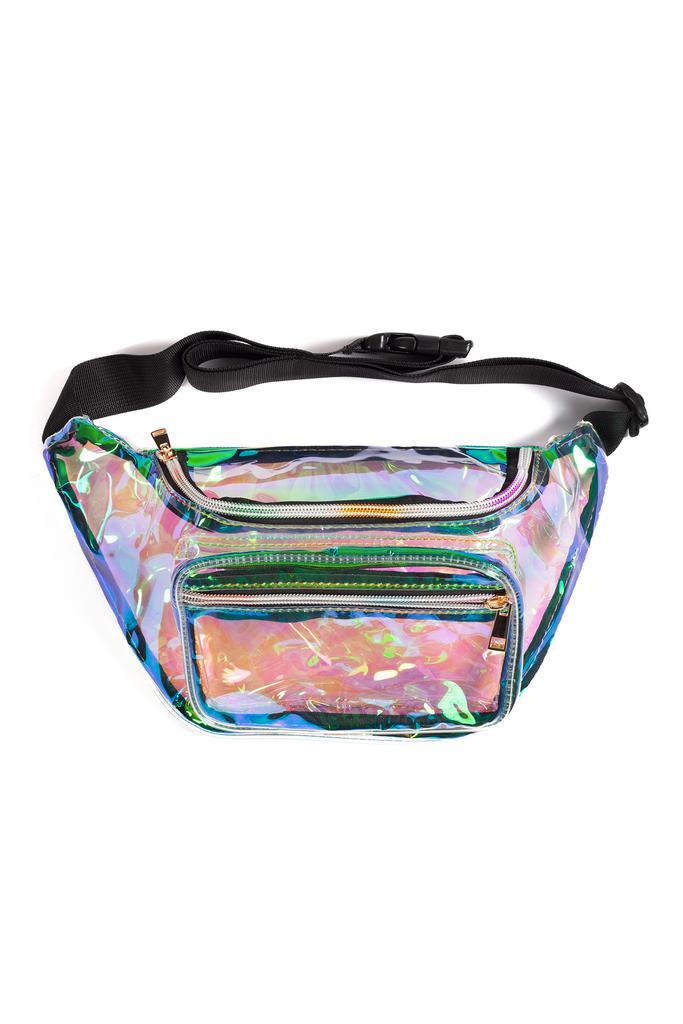 Transparante Iridescent Heuptas Rechthoekig Voorvakje Hologr, Sieraden, Tassen en Uiterlijk, Tassen | Damestassen, Overige typen