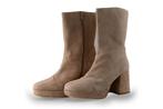 VIA VAI Enkellaarzen in maat 38 Beige | 10% extra korting, Kleding | Dames, Schoenen, Verzenden, Beige, Lage of Enkellaarzen, Zo goed als nieuw