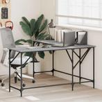 vidaXL Bureau 149x149x75 cm bewerkt hout grijs sonoma, Verzenden, Nieuw