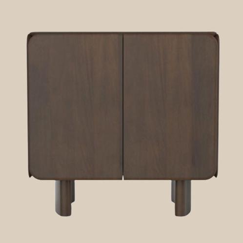 *WOONWINKEL* Smal Retro Dressoir Mangohout, Huis en Inrichting, Kasten | Dressoirs, Nieuw, Verzenden