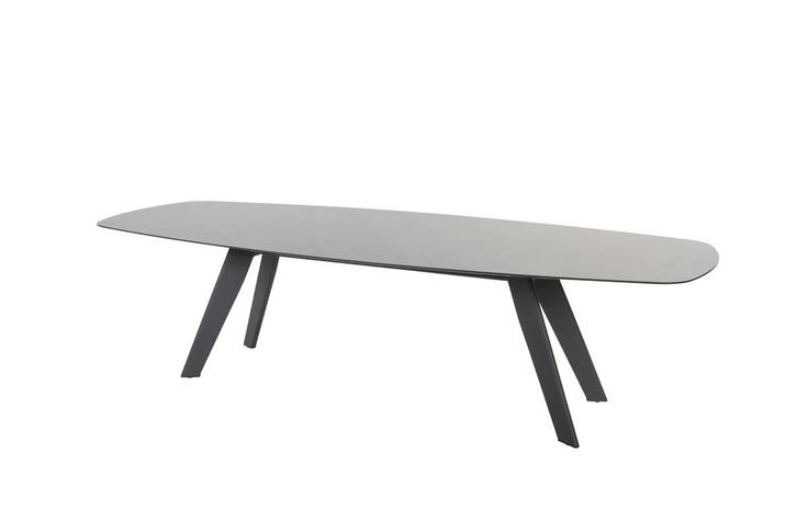 4 Seasons Outdoor Montana tuintafel slate antraciet met HPL, Tuin en Terras, Tuinsets en Loungesets, Ophalen of Verzenden