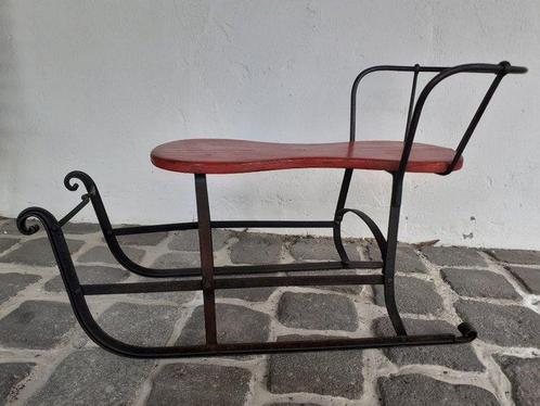 Plank - Hout, IJzer - Antieke kinder slee, Antiek en Kunst, Curiosa en Brocante