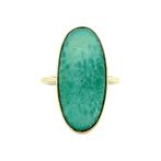 Gouden ring met amazoniet 14 krt, Ophalen of Verzenden, Nieuw