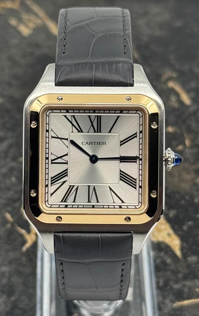 Cartier Santos de Cartier Santos-Dumont XL - W2SA0034 - New, Sieraden, Tassen en Uiterlijk, Horloges | Heren, Leer, Nieuw, Goud