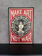 Shepard Fairey (OBEY) (1970) - Make Art Not War Signed, Antiek en Kunst