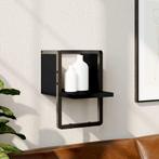 vidaXL Wandschap met stang 20x25x30 cm zwart, Verzenden, Nieuw