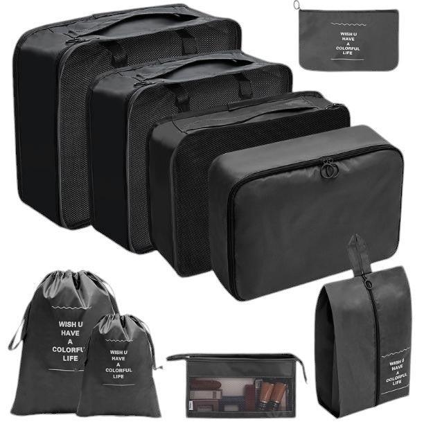 Packing Cubes - Zwart - 9-delige set - Packing Cubes, Huis en Inrichting, Woonaccessoires | Overige, Nieuw, Verzenden