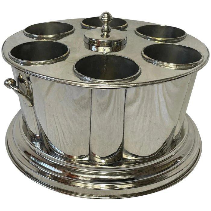 Wijnkoeler - Verzilverd - Art Deco wijnkoeler, Antiek en Kunst, Curiosa en Brocante