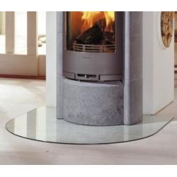 Vloerplaat halfrond 80*80cm glas 8mm, Huis en Inrichting, Kachels, Ophalen of Verzenden