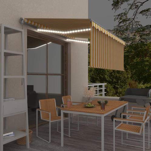 vidaXL Luifel handmatig uittrekbaar rolgordijn LED 3x2,5 m, Tuin en Terras, Zonneschermen, Nieuw, Verzenden