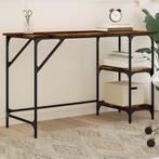 vidaXL Bureau 120x50x75 cm metaal en bewerkt hout gerookt, Huis en Inrichting, Bureaus, Verzenden, Nieuw