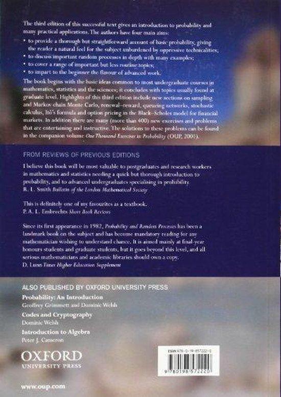 Probability and Random Processes 9780198572220, Boeken, Taal | Engels, Zo goed als nieuw, Verzenden