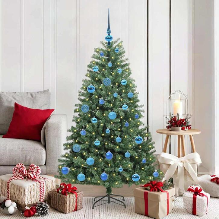 vidaXL Kunstmatige Inklapbare Kerstboom Groen 150 cm PVC en, Diversen, Kerst, Nieuw, Verzenden