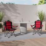 TRESKO® Campingstoel - Visstoel - Vouwstoel - Rood, Verzenden, Zo goed als nieuw