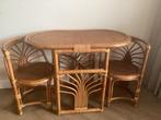 Tafel - Bamboe, Rattan - Bistroset bamboe - ovale tafel en