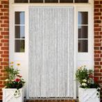 vidaXL Vliegengordijn 118x220 cm chenille grijs, Verzenden, Nieuw, Grijs