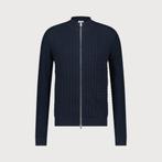 -40% Blue Industry  Blue Industry Structuur gebreid rits ves, Verzenden, Nieuw, Blauw